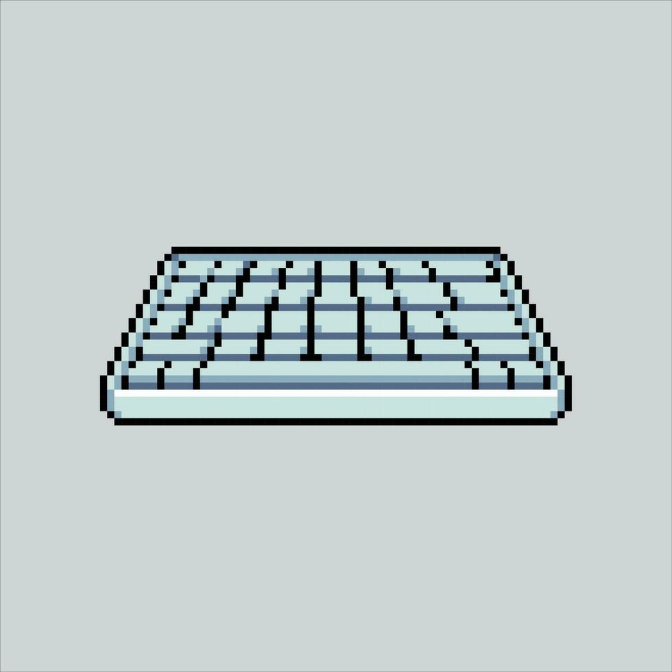 Pixel art illustration Keyboard. Pixelated Keyboard. Computer Laptop Keyboard pixelated for the pixel art game and icon for website and video game. old school retro. vector