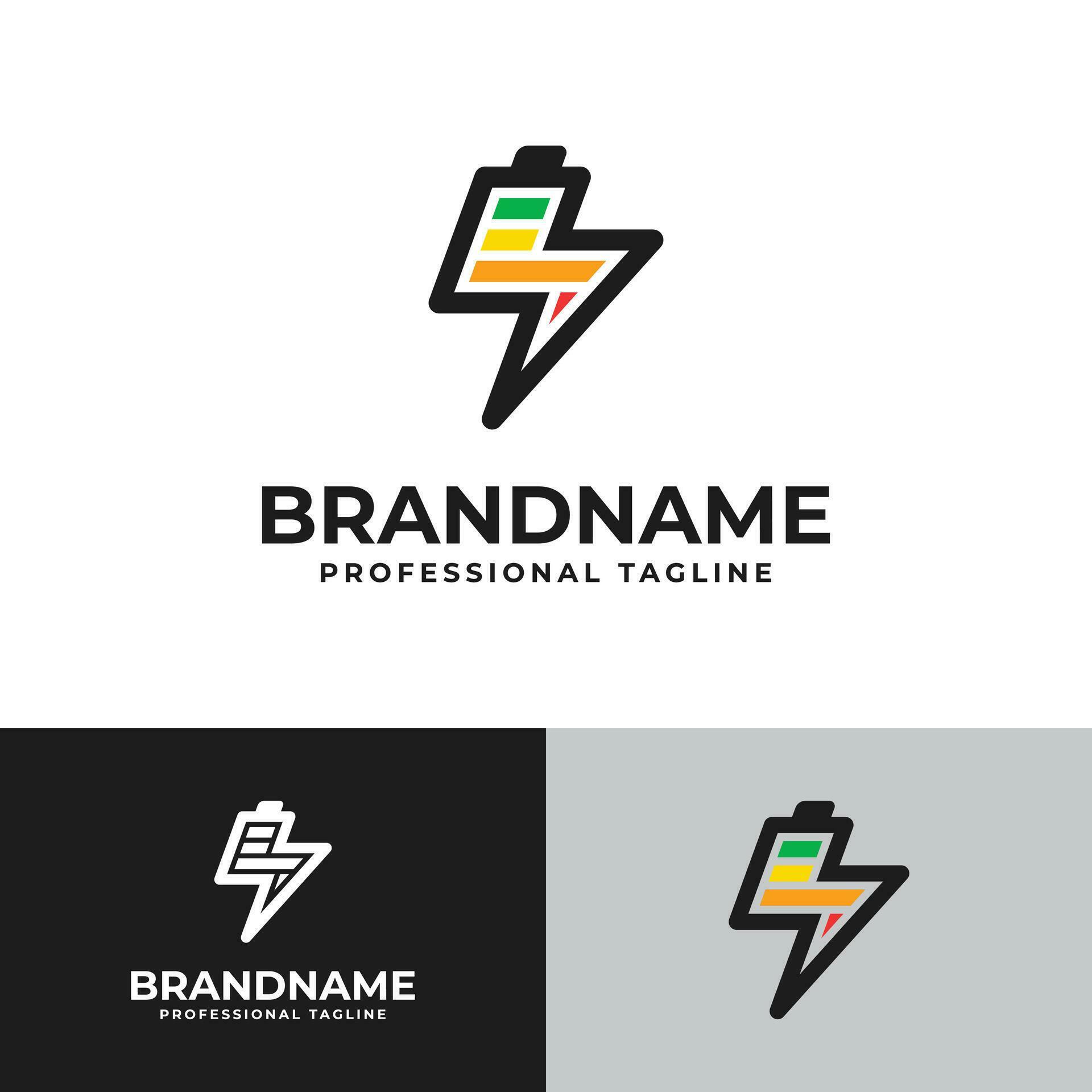 Thunderbolt Battery Logo, suitable for business related to Thunderbolt