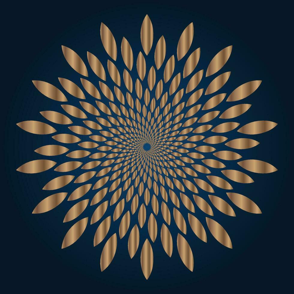 Vector luxury mandala background with golden pattern east style
