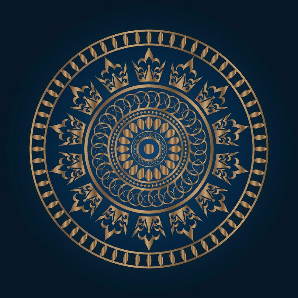 Vector luxury mandala background with golden pattern east style