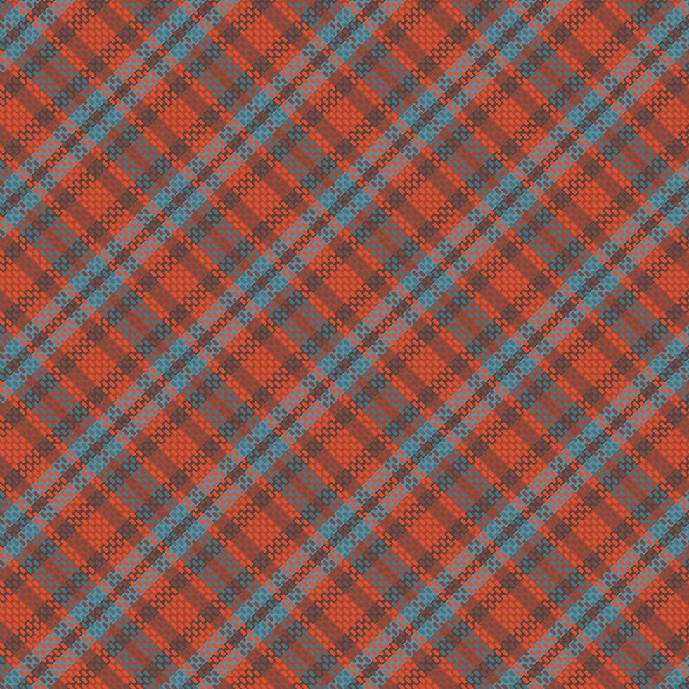Tartan plaid pattern with texture and retro color. vector
