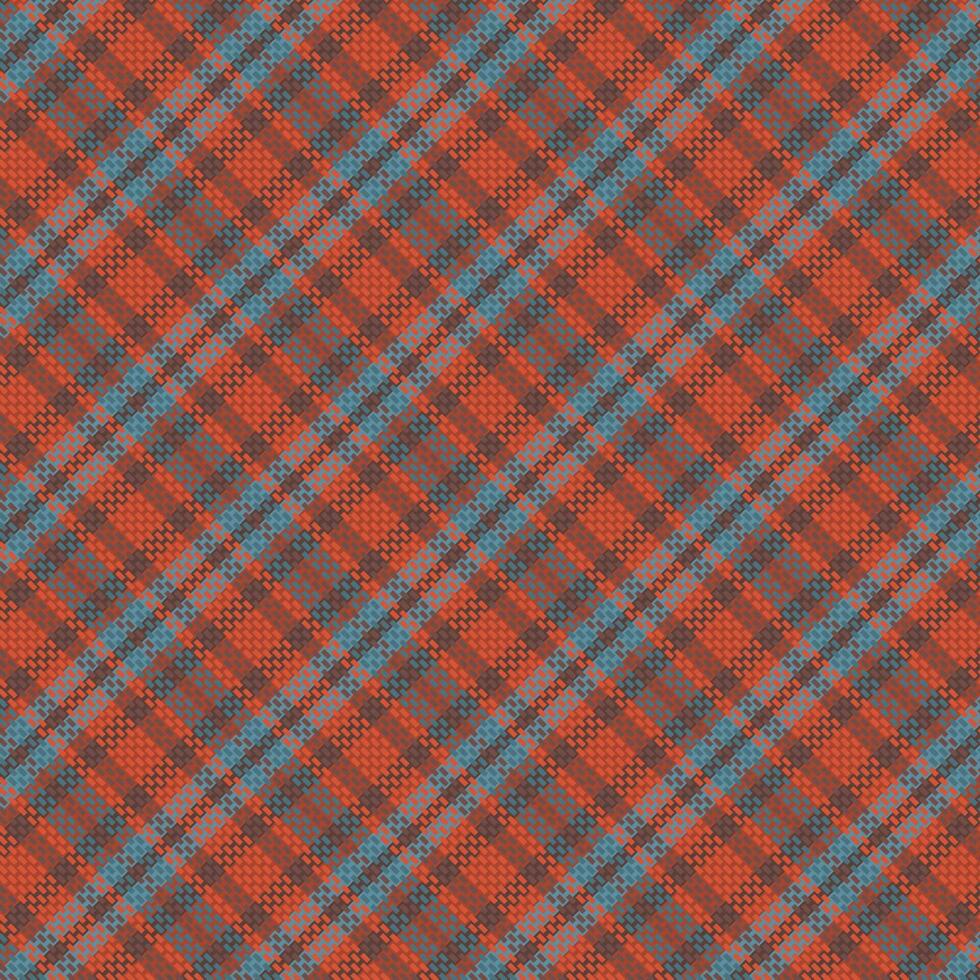 Tartan plaid pattern with texture and retro color. vector