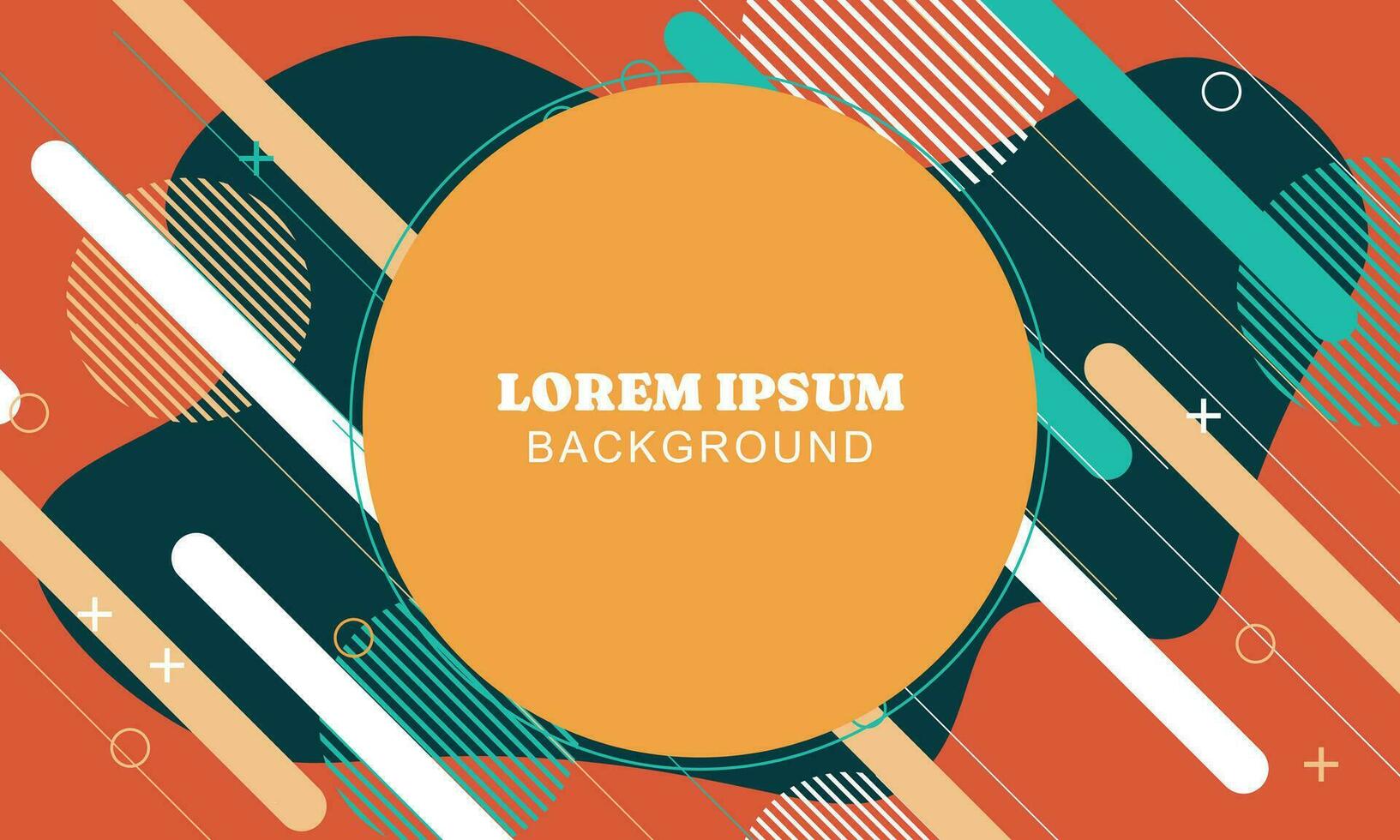 Colorful banner background with abstract memphis shape. vector