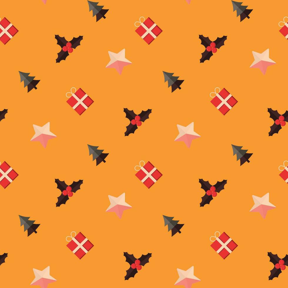 Hand drawn christmas pattern design background. Vector. vector