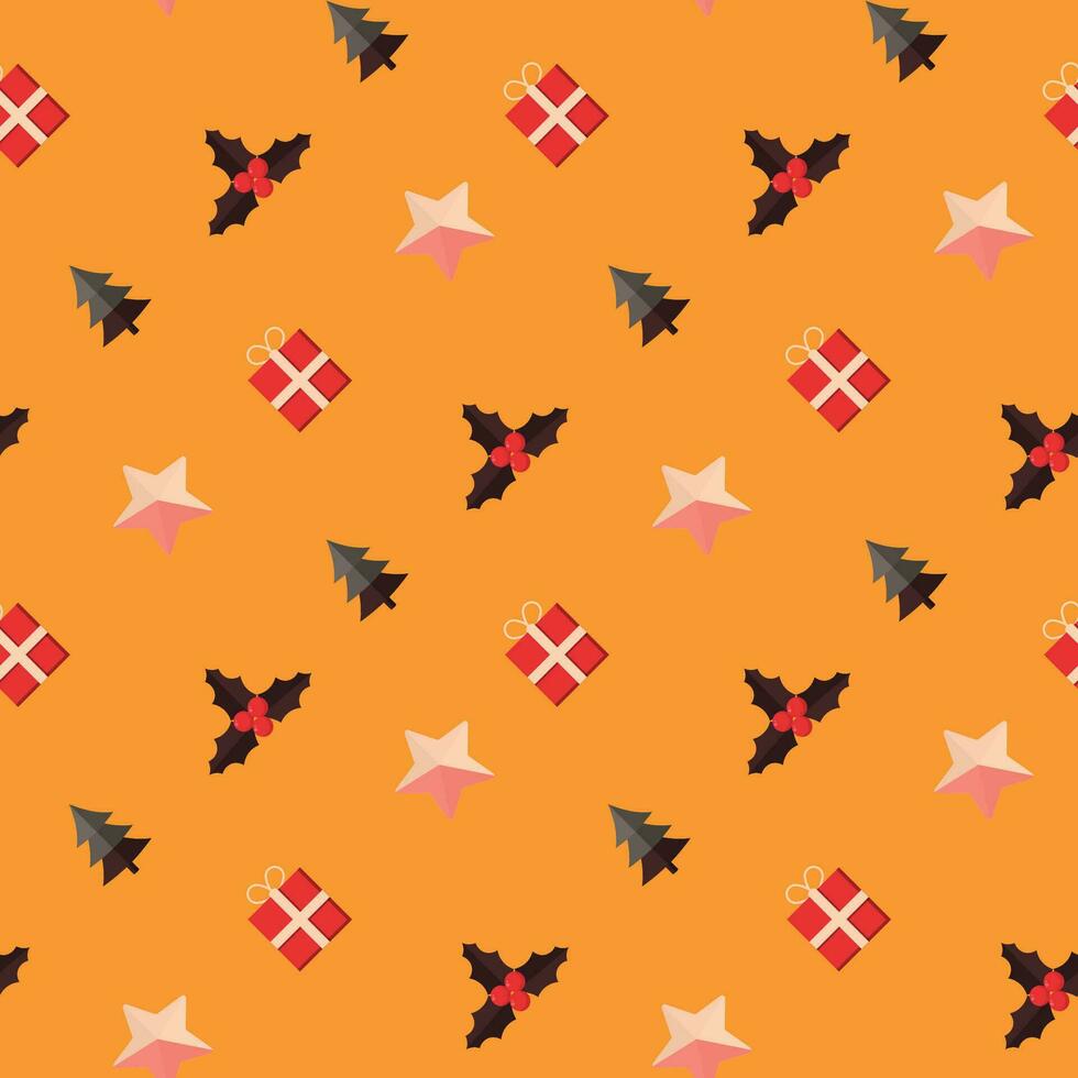 Hand drawn christmas pattern design background. Vector. vector