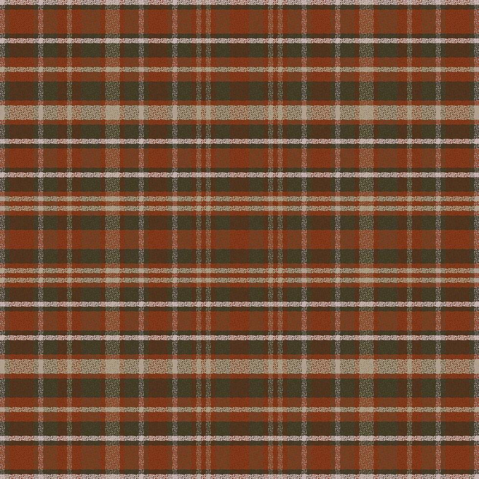 Tartan plaid pattern with texture and retro color. vector