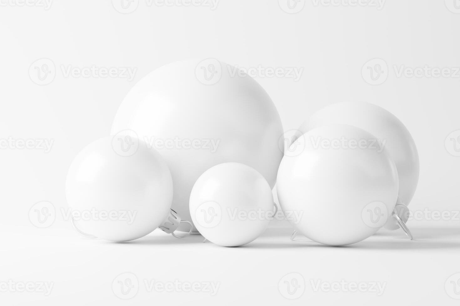 Christmas Ball White Blank Matte 3D Rendering Mockup photo