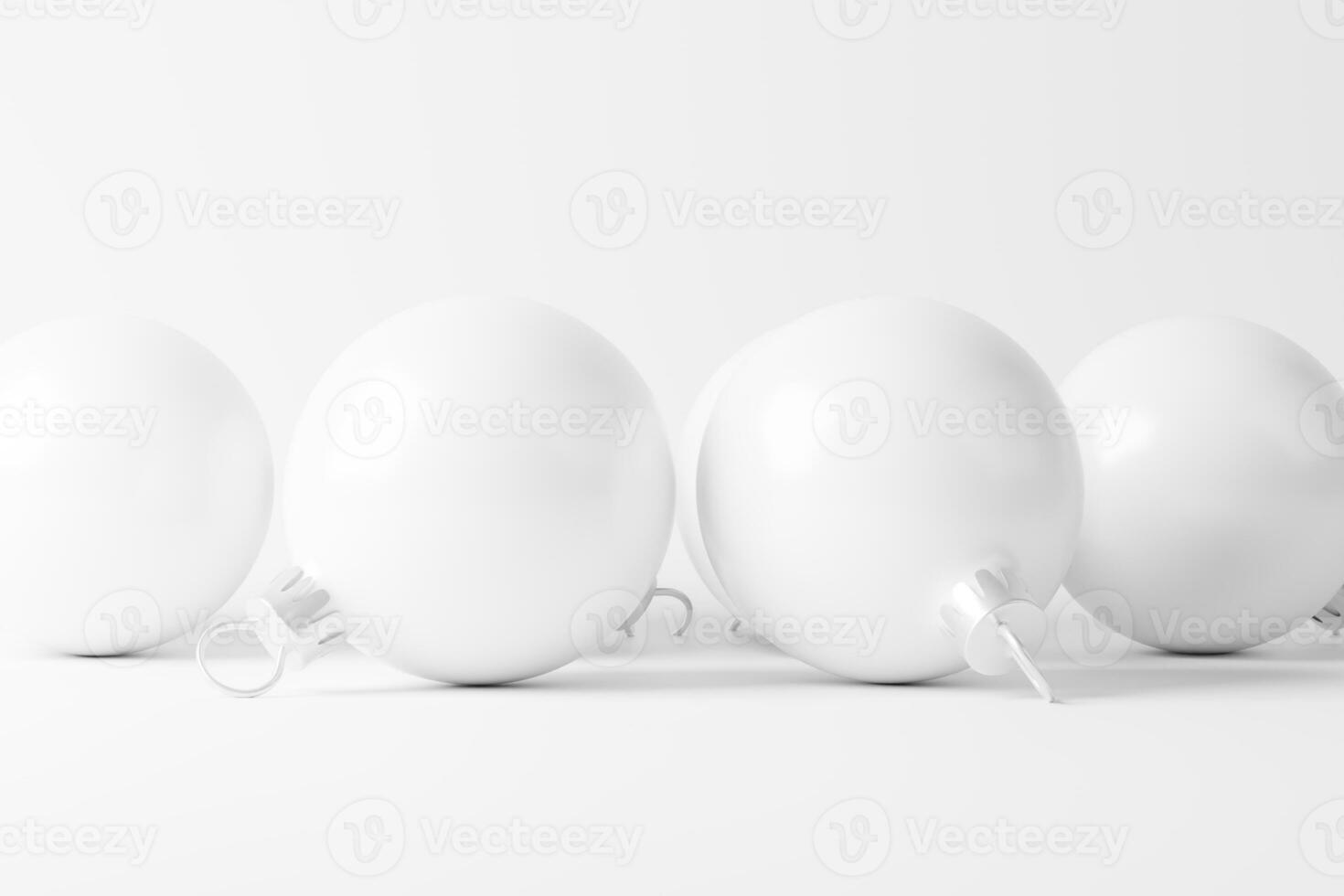 Christmas Ball White Blank Matte 3D Rendering Mockup photo