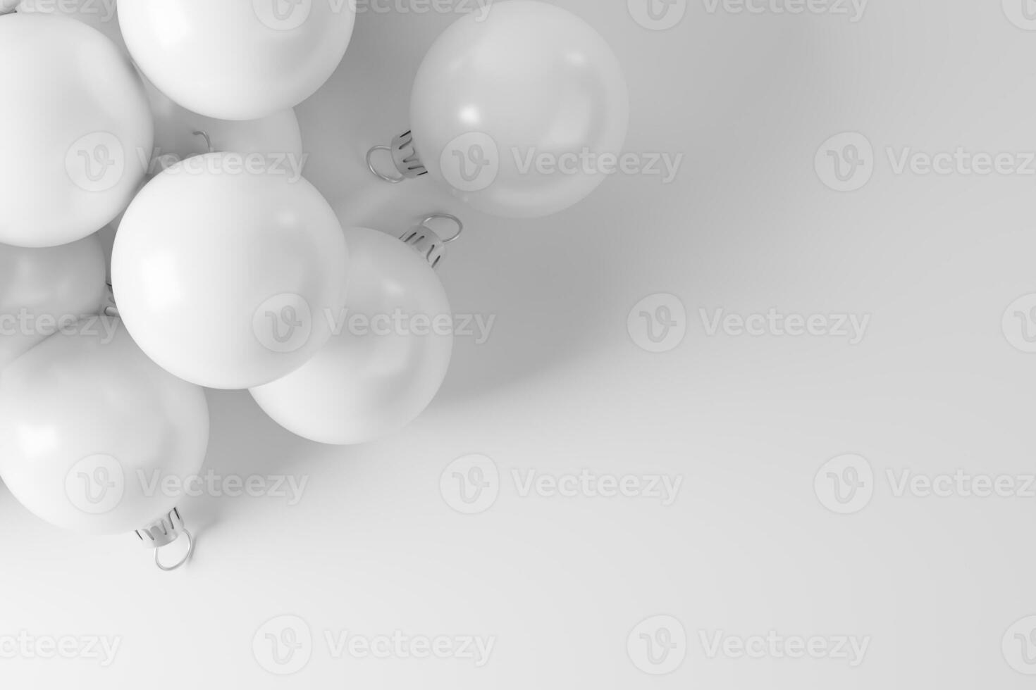 Christmas Ball White Blank Matte 3D Rendering Mockup photo