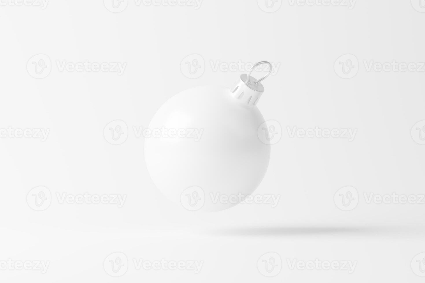 Christmas Ball White Blank Matte 3D Rendering Mockup photo