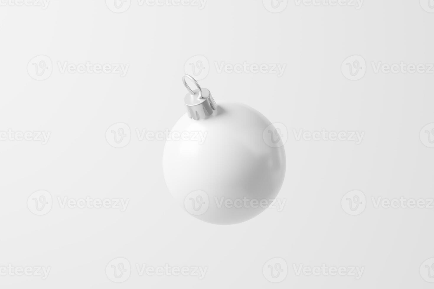 Christmas Ball White Blank Matte 3D Rendering Mockup photo