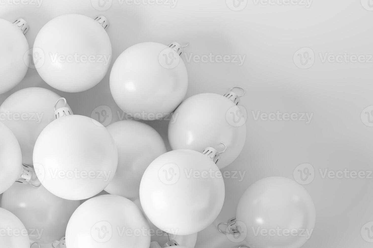 Christmas Ball White Blank Matte 3D Rendering Mockup photo