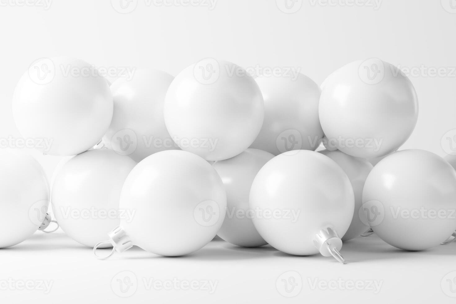 Christmas Ball White Blank Matte 3D Rendering Mockup photo
