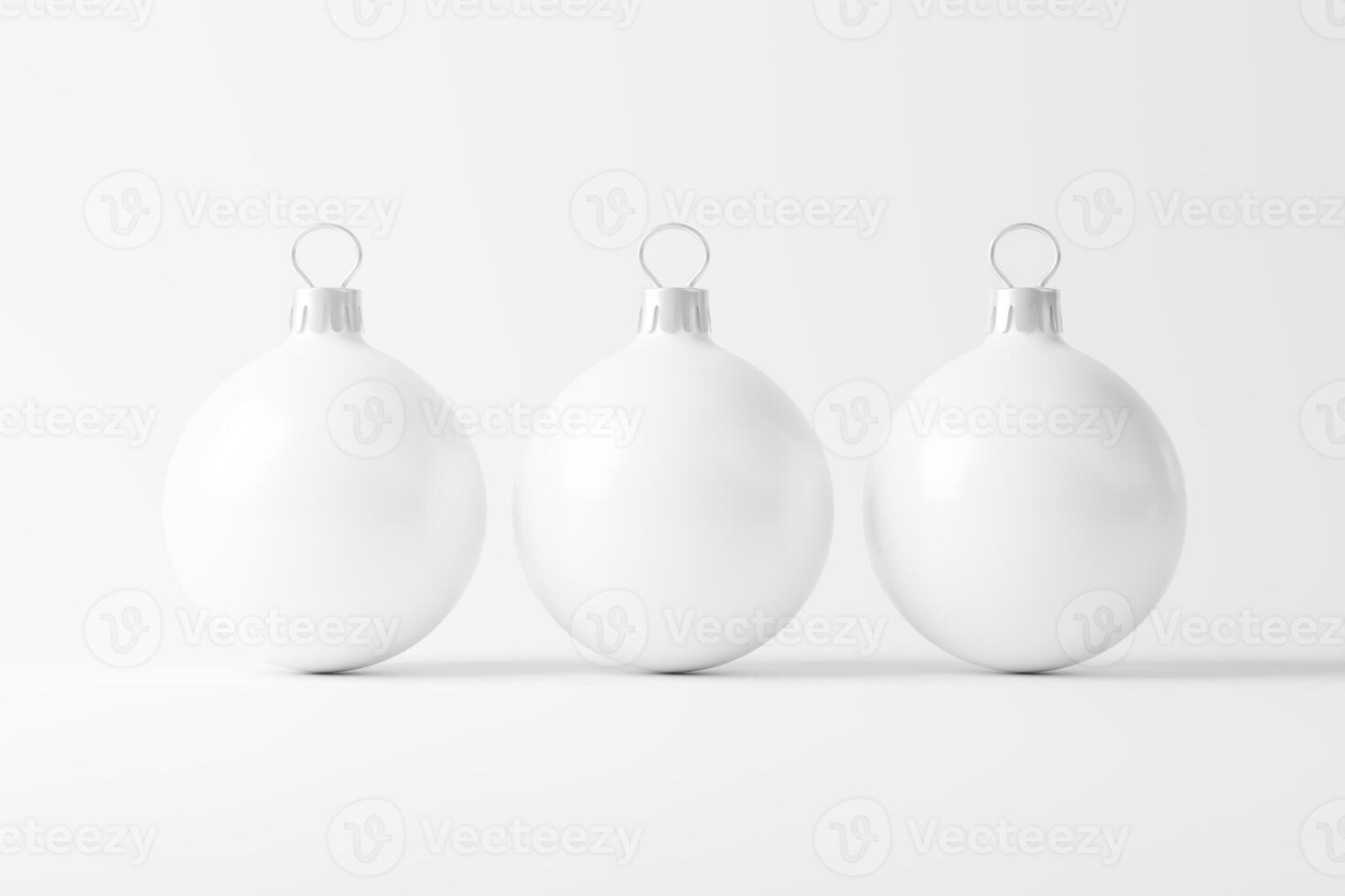 Christmas Ball White Blank Matte 3D Rendering Mockup photo