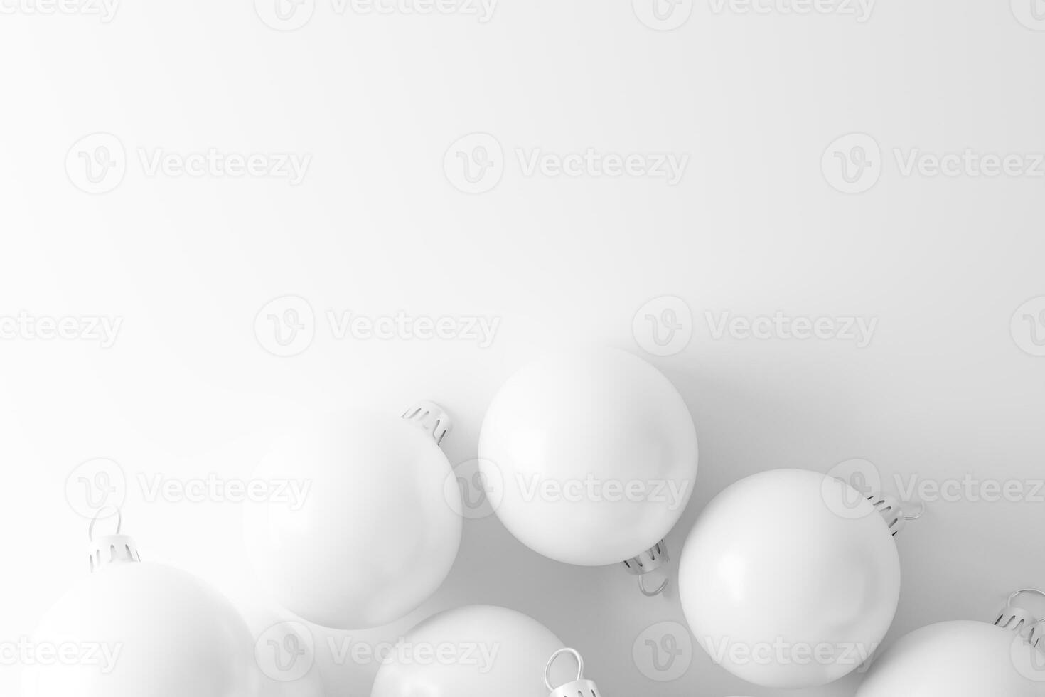 Christmas Ball White Blank Matte 3D Rendering Mockup photo