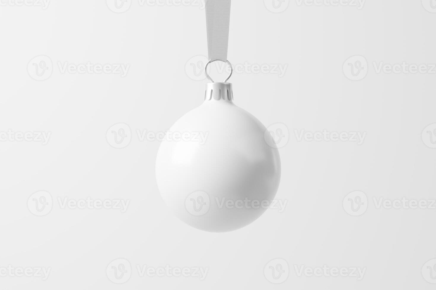Christmas Ball White Blank Matte 3D Rendering Mockup photo