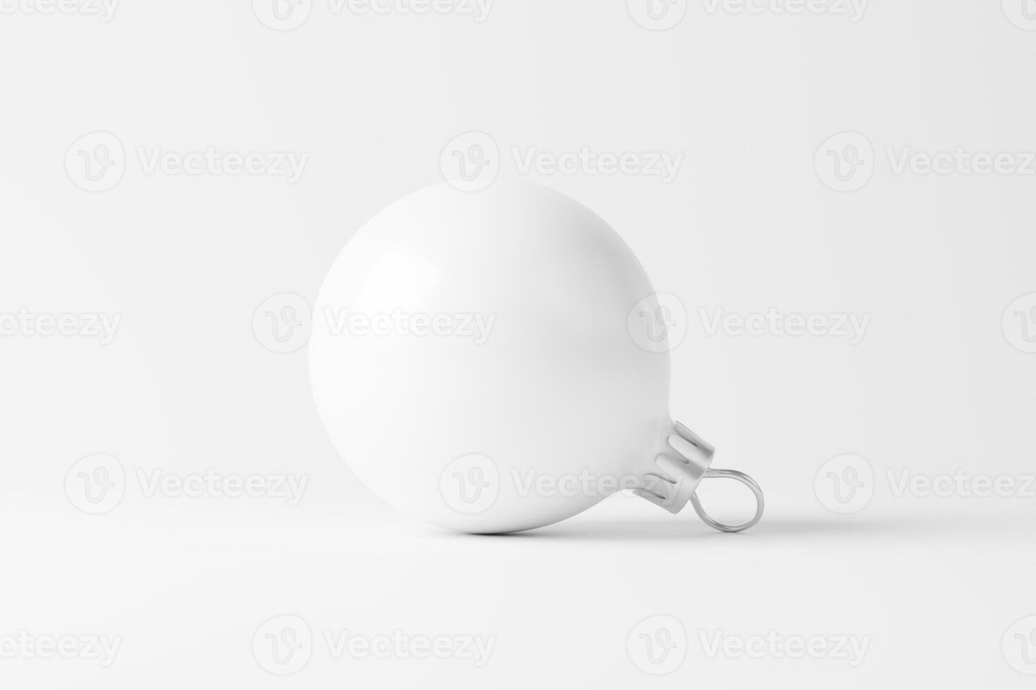 Christmas Ball White Blank Matte 3D Rendering Mockup photo