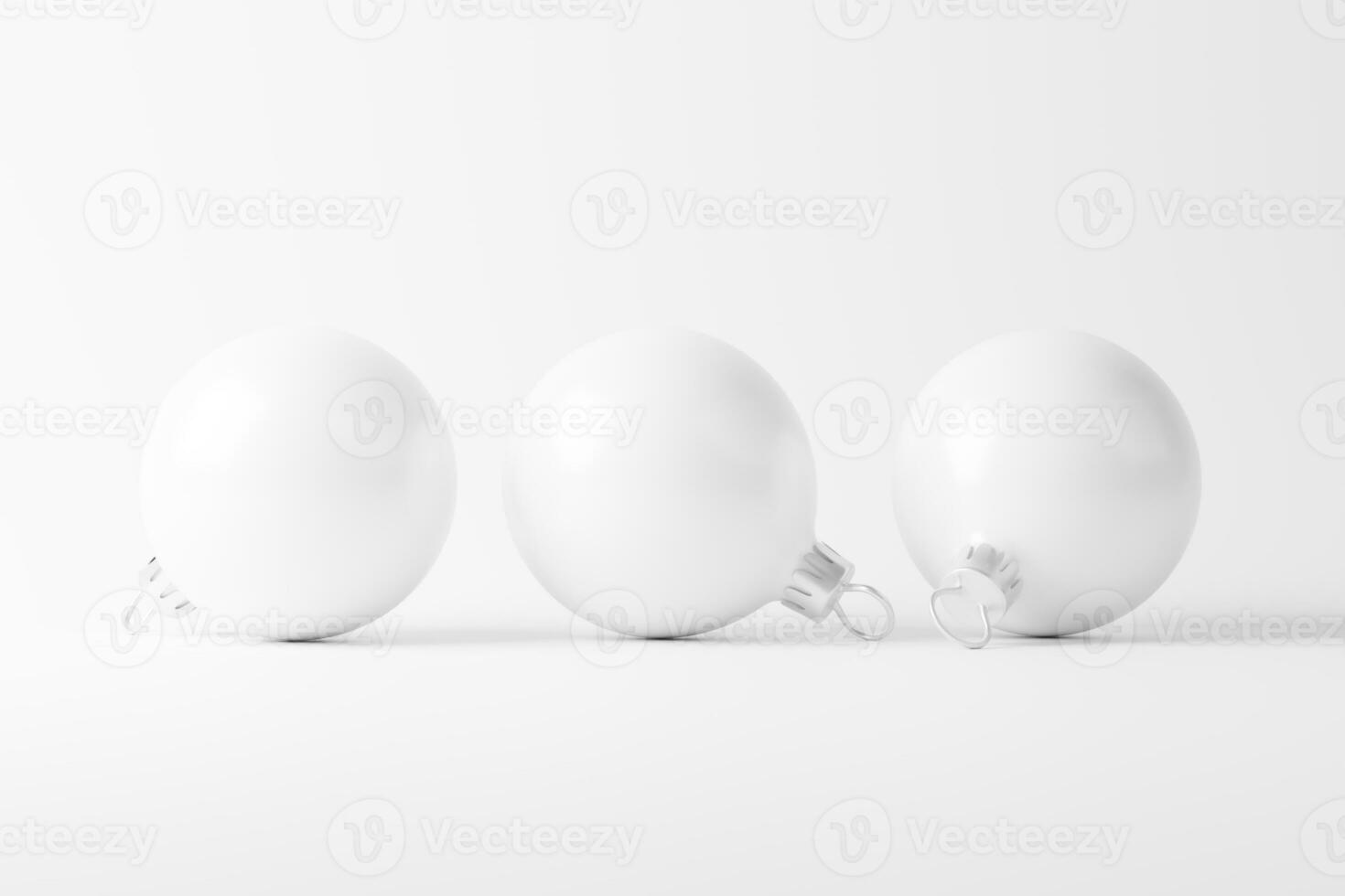 Christmas Ball White Blank Matte 3D Rendering Mockup photo