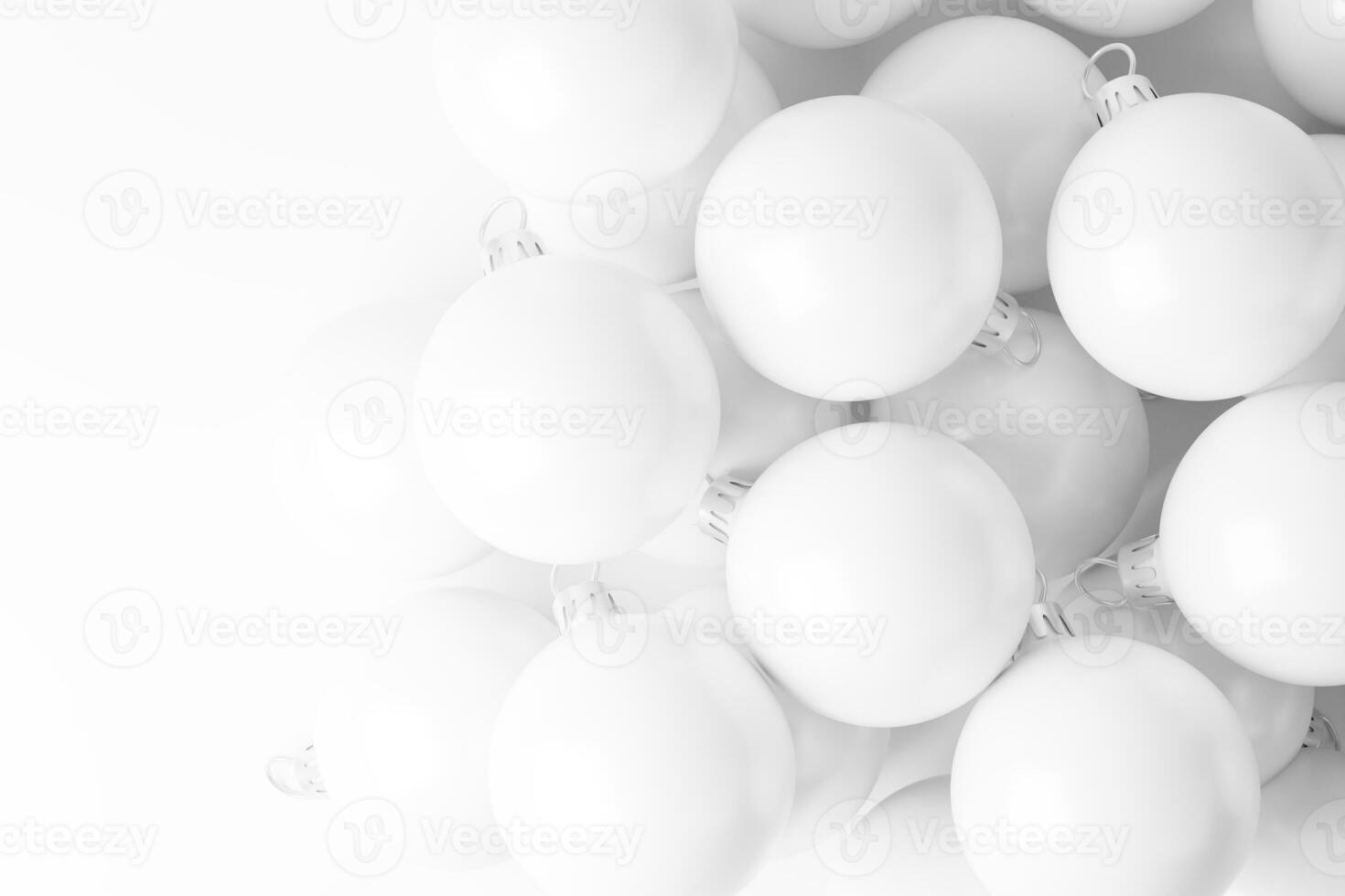 Christmas Ball White Blank Matte 3D Rendering Mockup photo