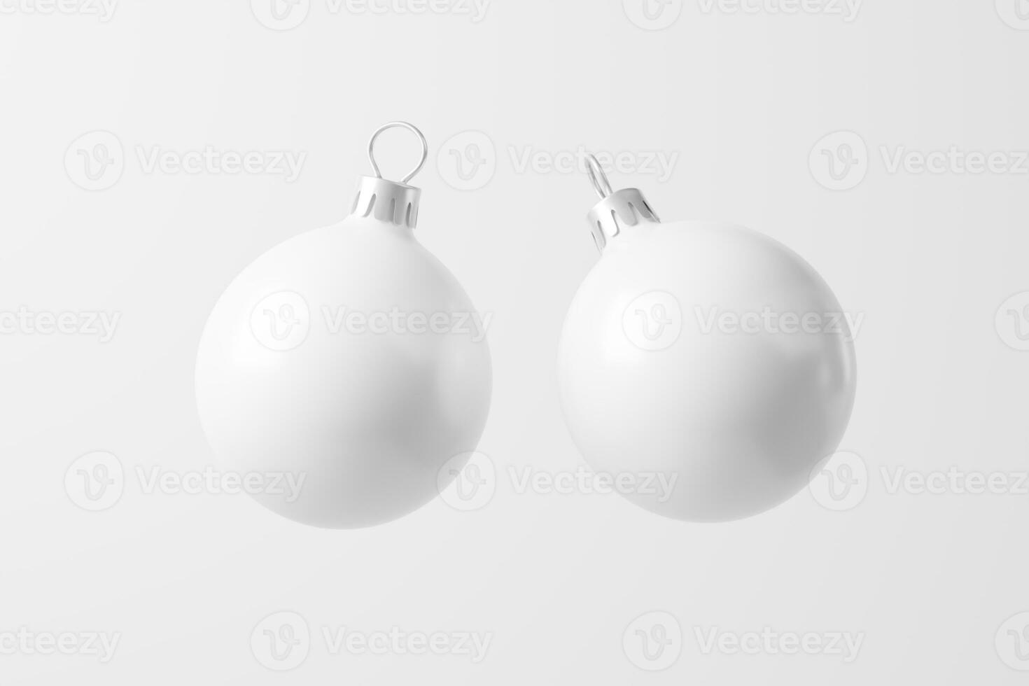 Christmas Ball White Blank Matte 3D Rendering Mockup photo