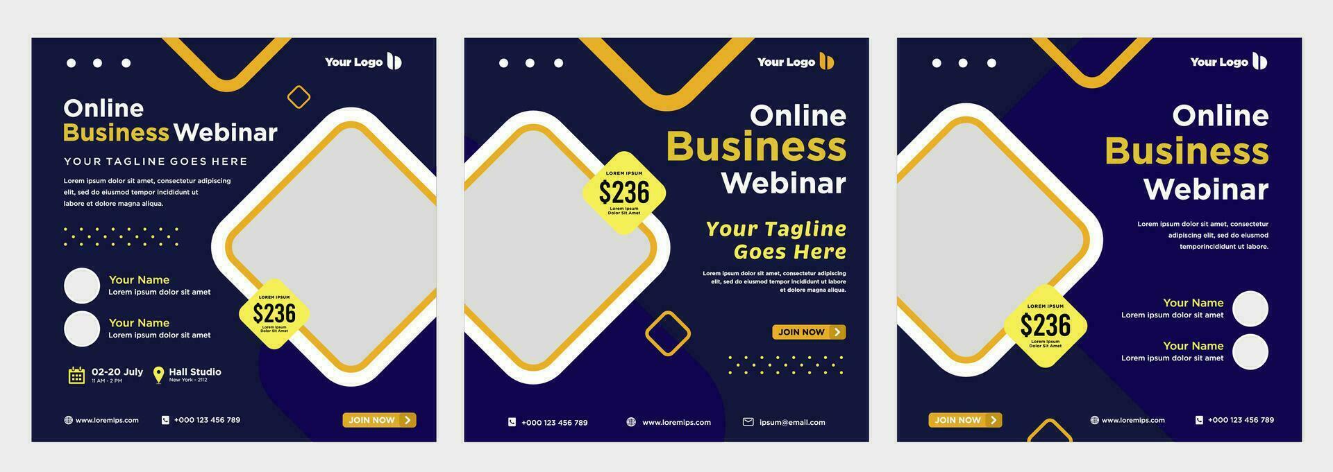 Digital marketing live webinar and corporate vector