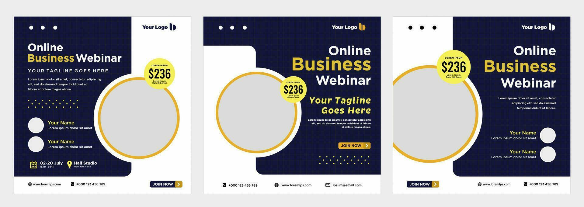 Digital marketing live webinar and corporate vector