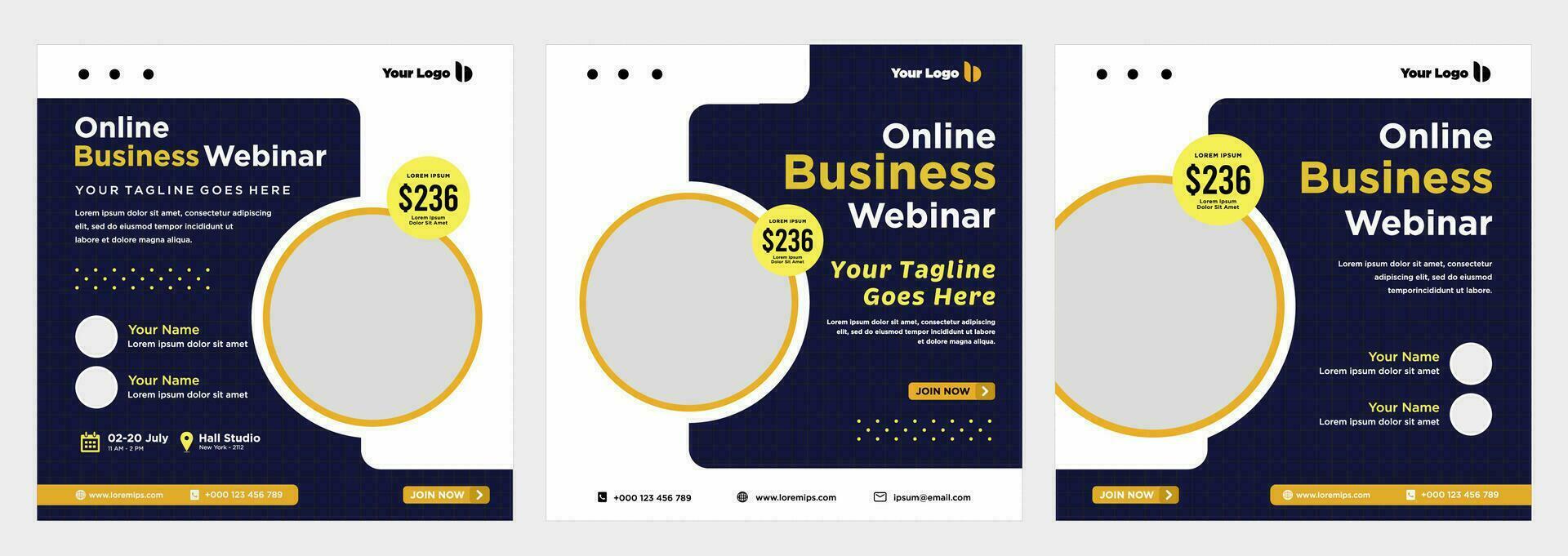 Digital marketing live webinar and corporate vector