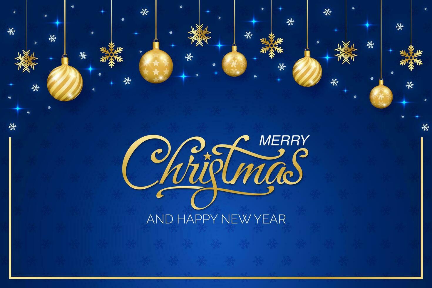 Merry Christmas and Happy New Year greeting background with Christmas branch, balls, snowflakes. For sale, banner, posters, cover design templates, social media wallpaper stories vector