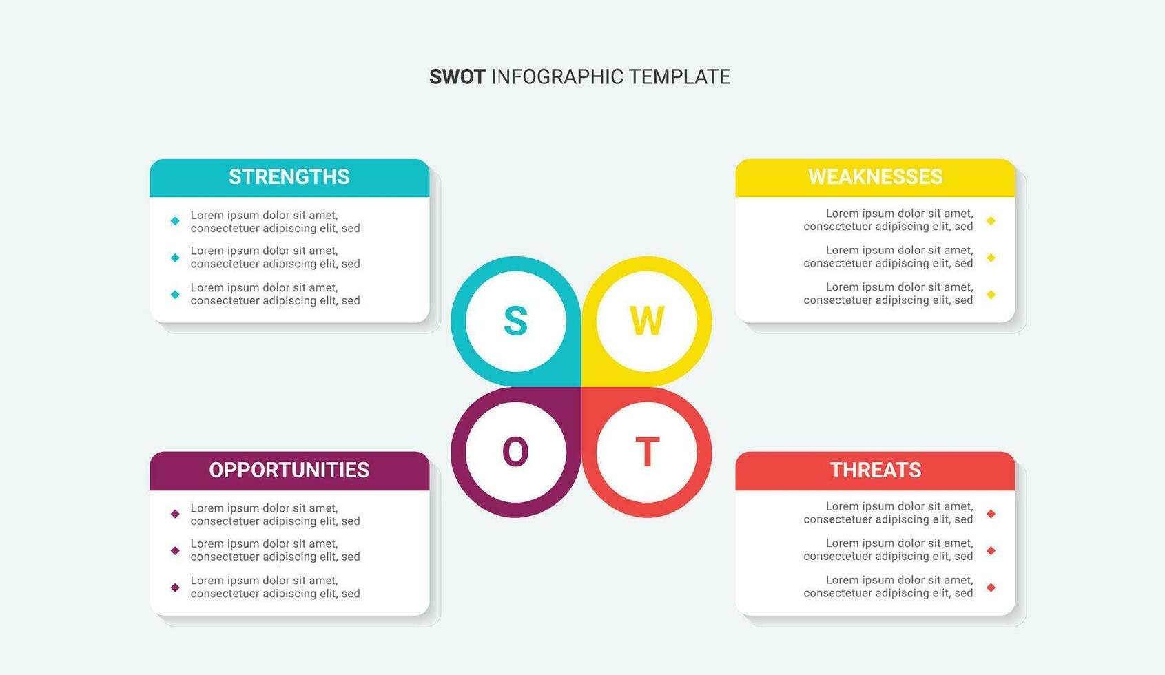 SWOT Analysis, Matrix Infographic Template Design vector