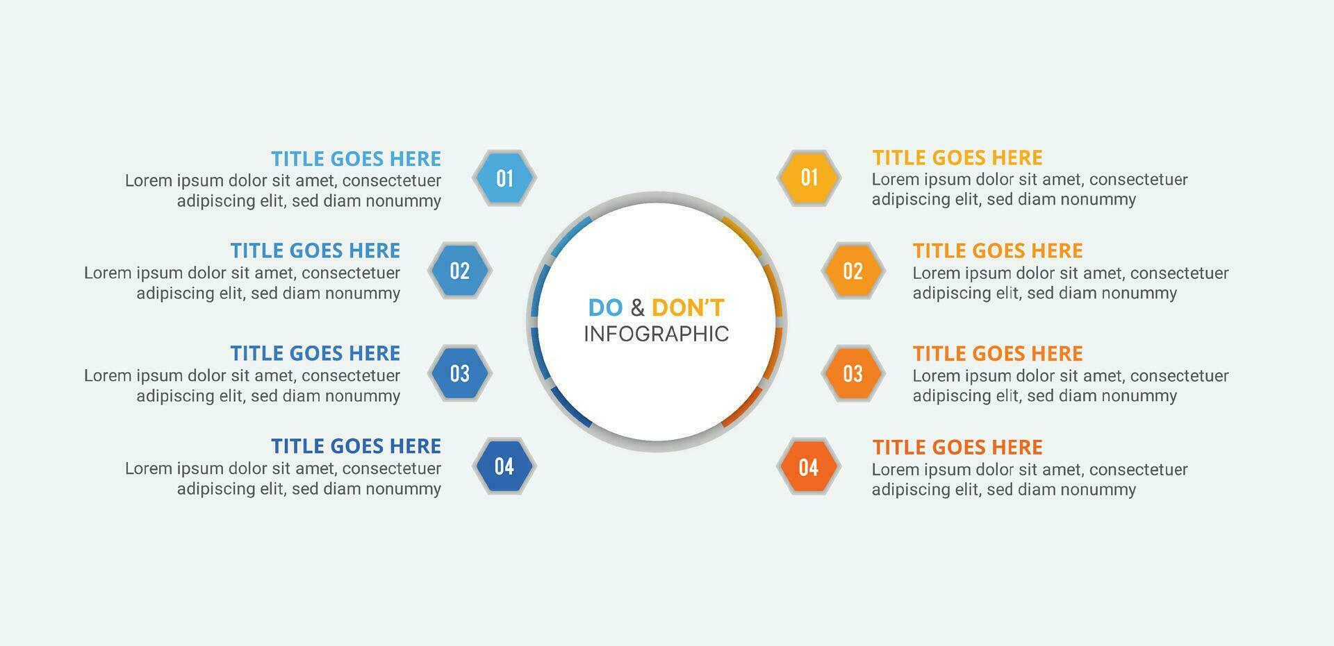 Dos and Don'ts, Comparison Chart Infographic Template Design vector