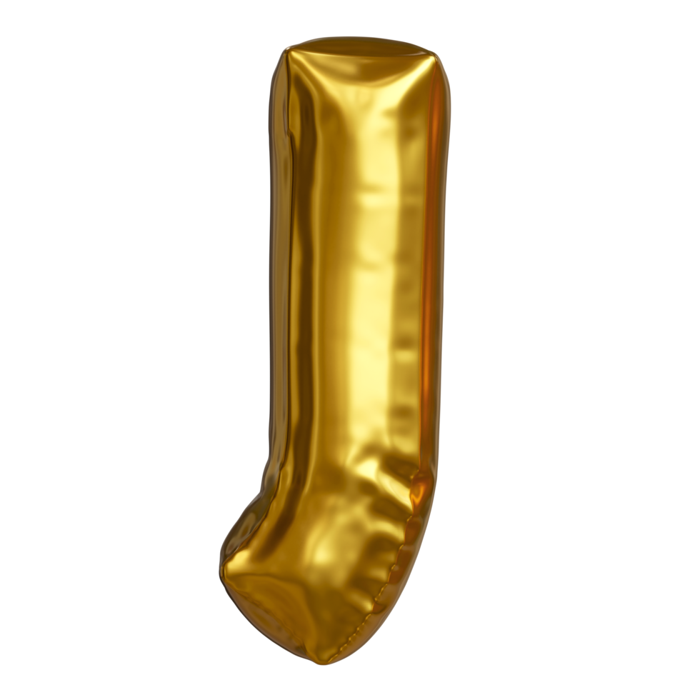 Set of golden balloon letters on transparent background. For designing infographics and birthday cards Happy Birthday, New Year and Anniversary Celebration. png