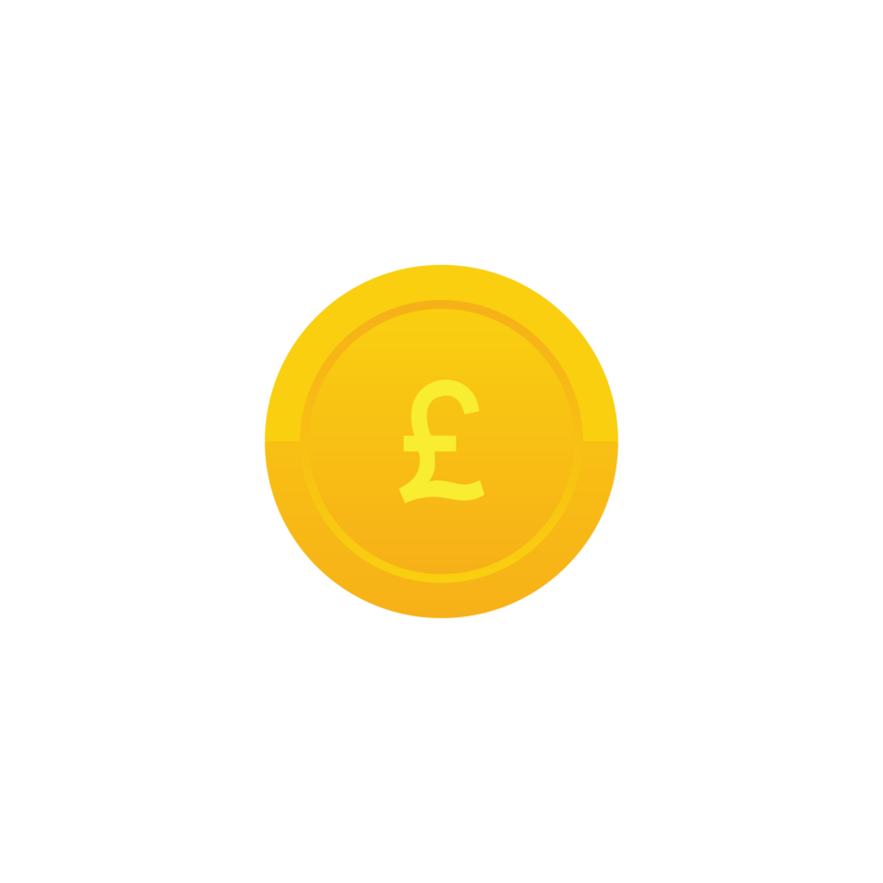 Pound gold coin png