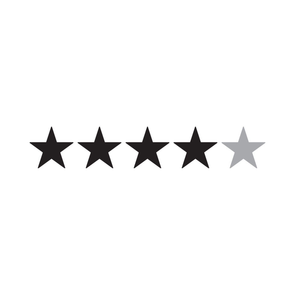 Review or rating 4 star png symbol