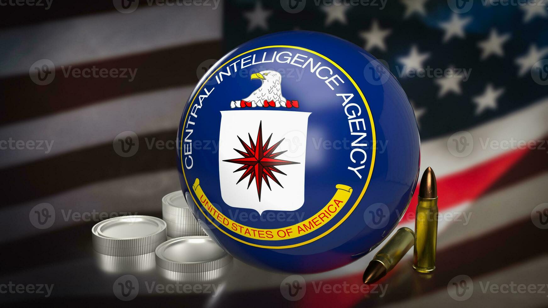 The  CIA or Central Intelligence Agency is the principal foreign intelligence agency of the United States government image 3d rendering photo