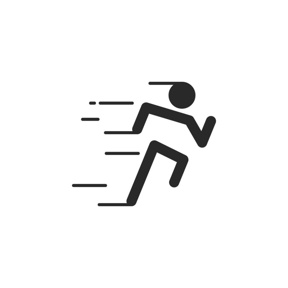 Runner Silhouette Running Fast icon vector