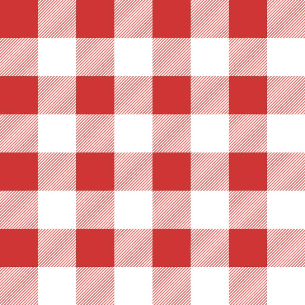 red checkered fabric background Seamless pattern For tablecloths, dresses, mats, cloth vector