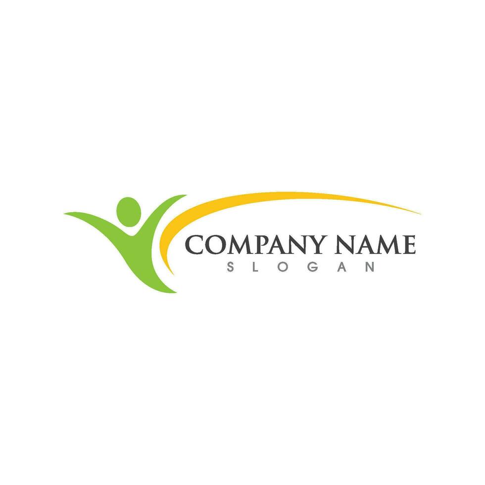 Human character logo sign vector