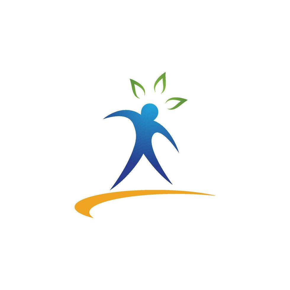 Human character logo sign vector
