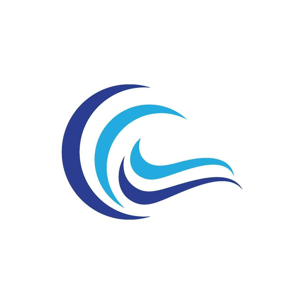 Water wave icon vector