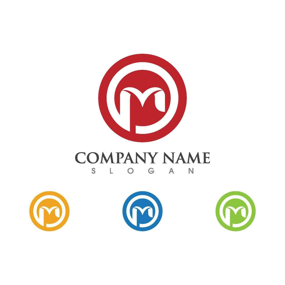 M Letter Logo Template vector