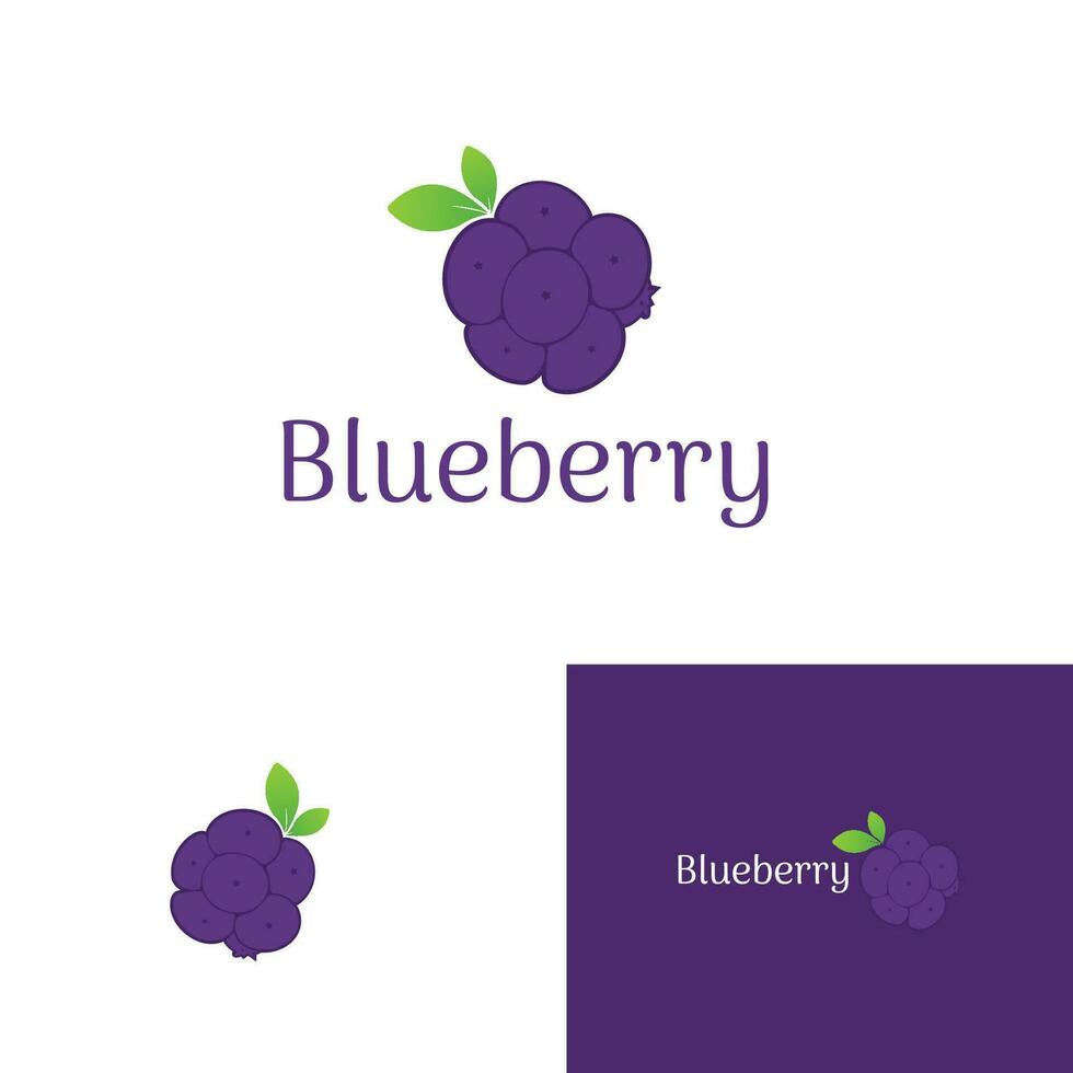 A vector blueberry logo template simple design