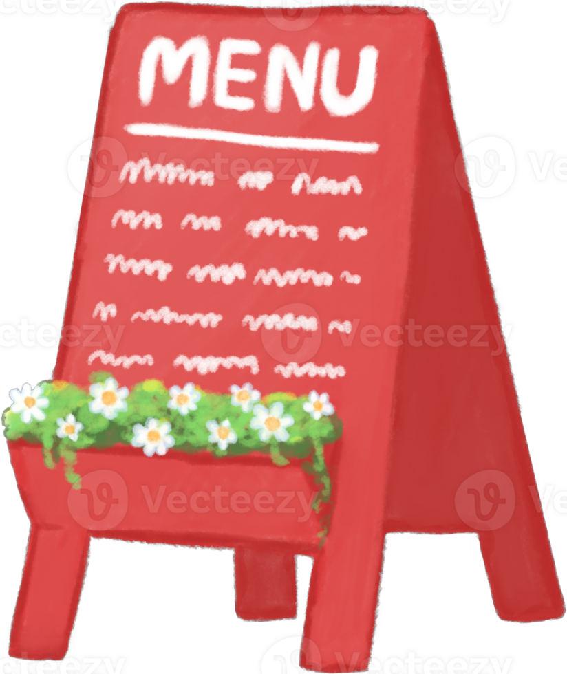 Menu sign red isolated png