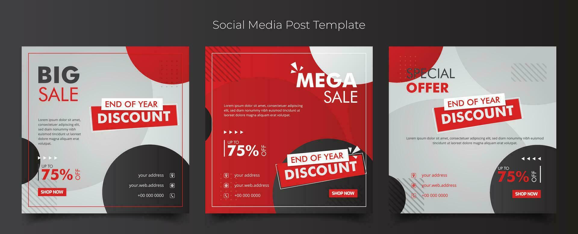 social medios de comunicación enviar modelo en rojo blanco con circulo antecedentes para producto publicidad diseño vector