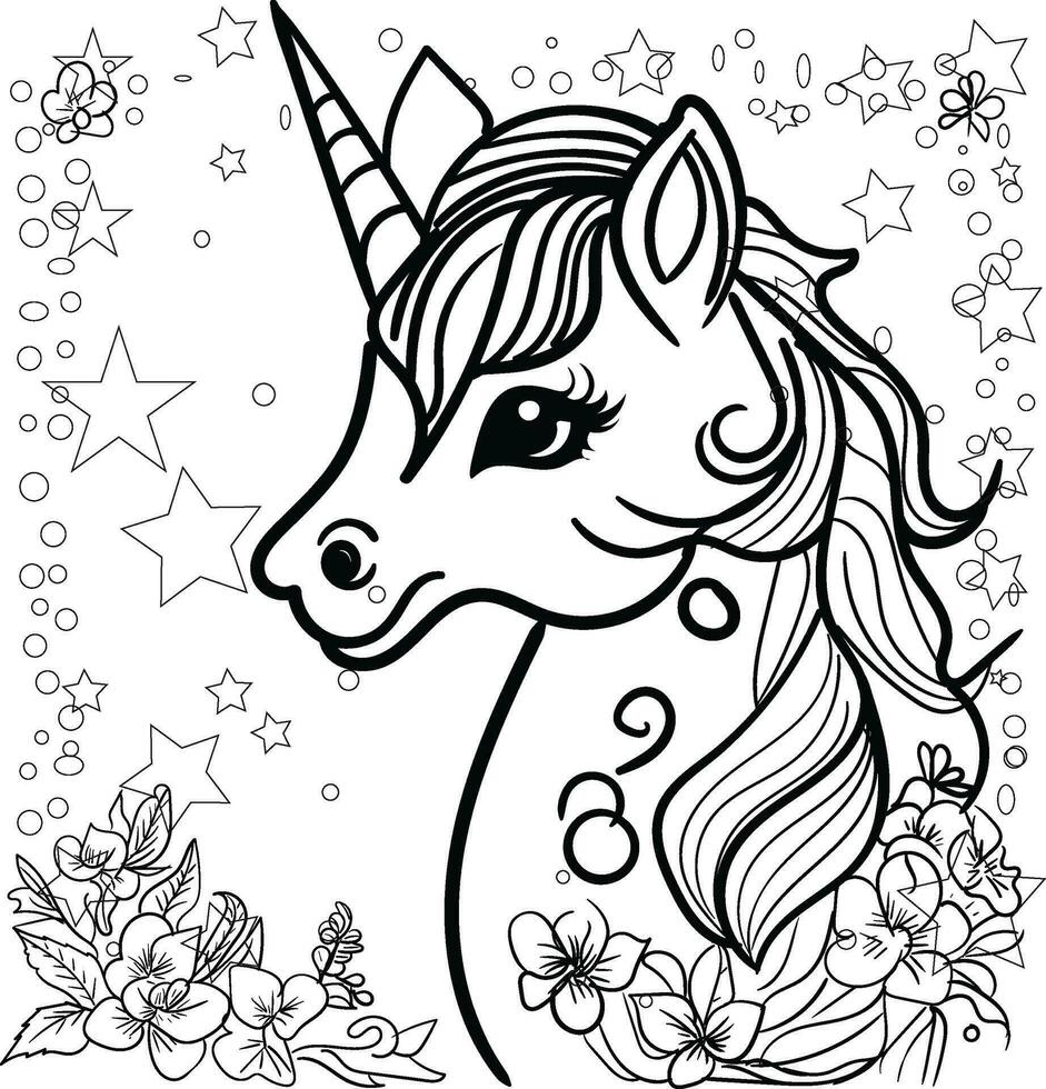 unicornio gratis vector línea Arte diseño