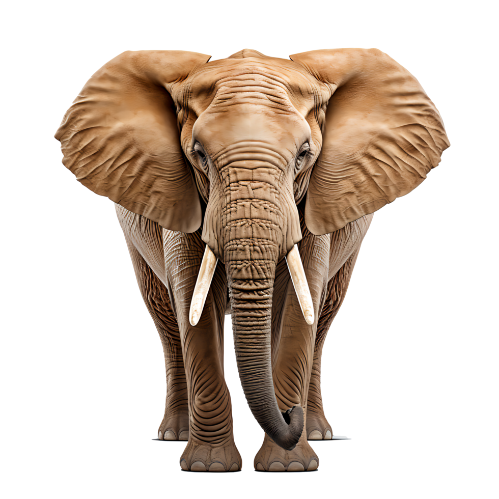 AI generated Majestic Elephant in Wild Safari Wildlife Close Up, Generative Ai png
