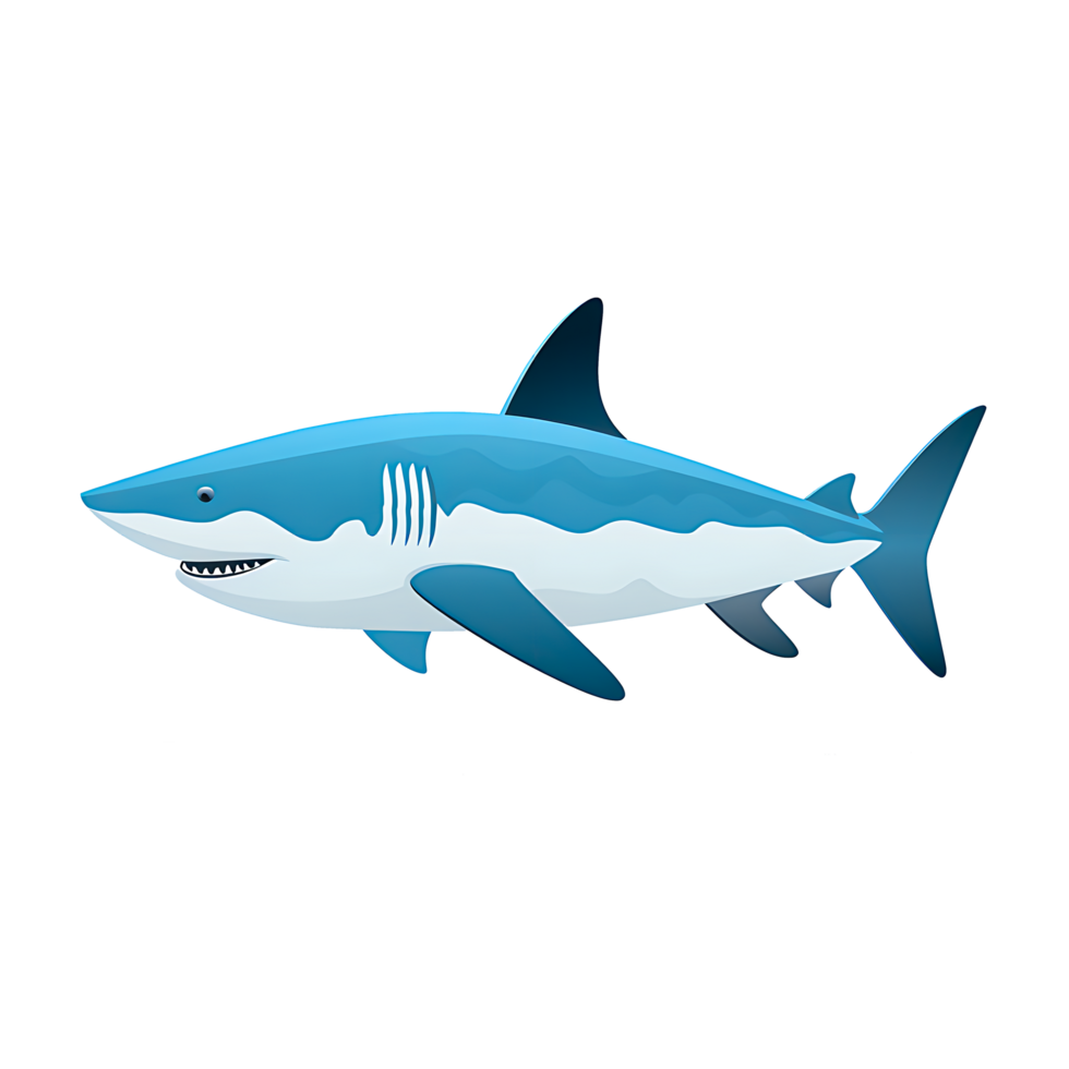 AI generated Dangerous Shark, the Fierce Predator of the Underwater World - Aquatic Wildlife, Ai Generative png