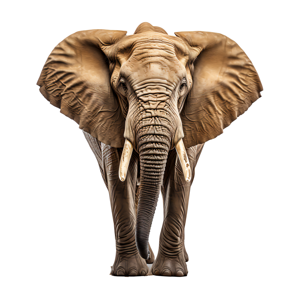 AI generated Majestic Elephant in Wild Safari Wildlife Close Up, Generative Ai png