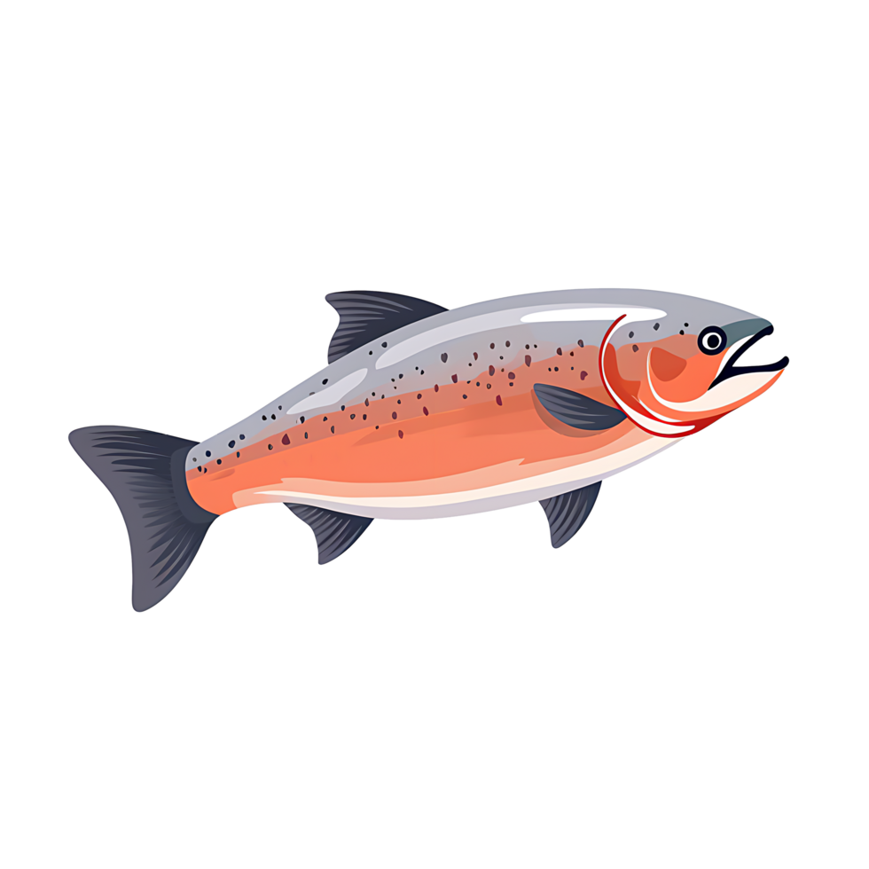 AI generated Delicious Nutritious Salmon Sustainable Seafood From Pristine Cold Waters, Ai Generative png