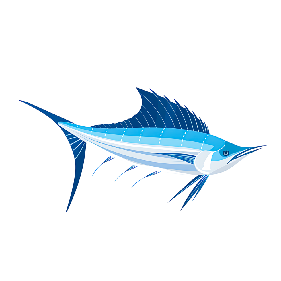 AI generated Swift Sailfish in their Natural Habitat Colorful Marine Life, Ai Generative png