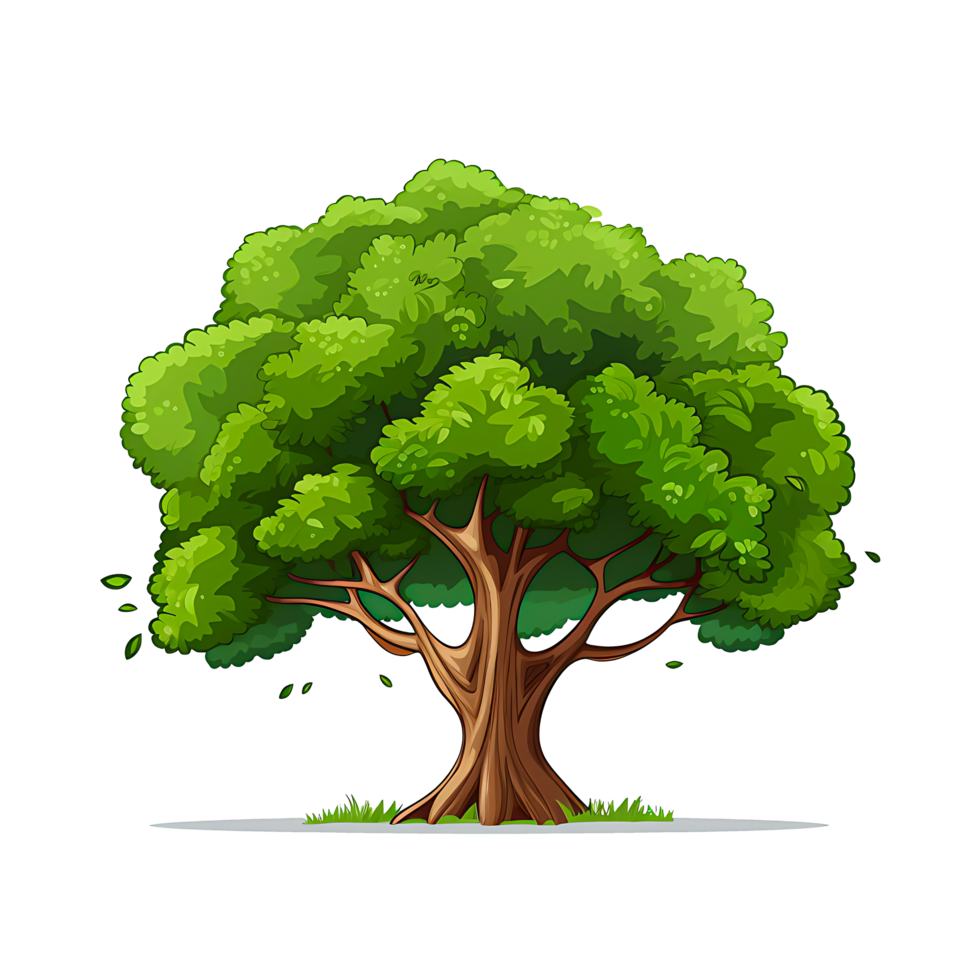 AI generated Tree in Serene Woodland Landscape - Nature Green Beauty, Generative Ai png